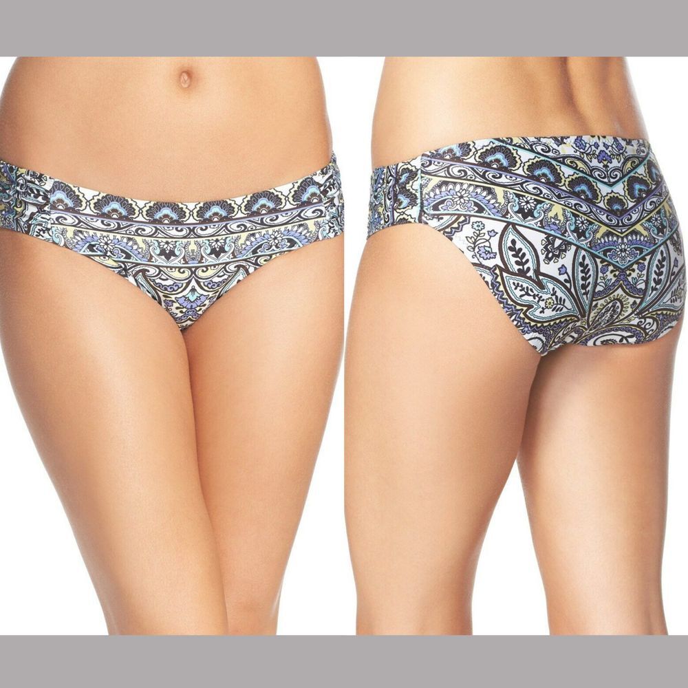 NWT Becca Festival Shirred Side Hipster Bikini Bottoms [SZ Medium ] #500‎